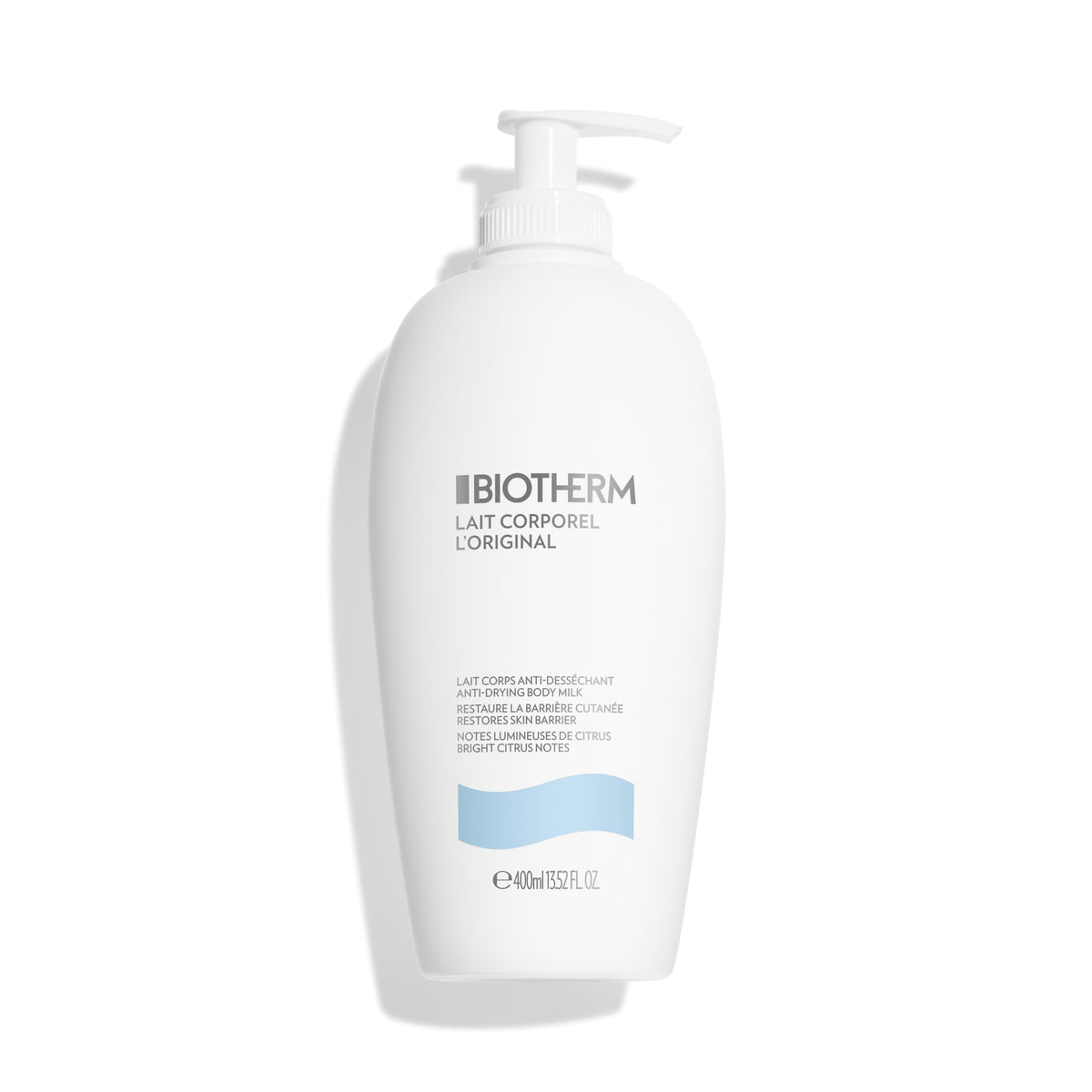 Biotherm front packaging showing bottle and label, clear product identity and benefit