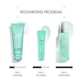 Biotherm recycled packaging badge emphasizing eco-friendly choice