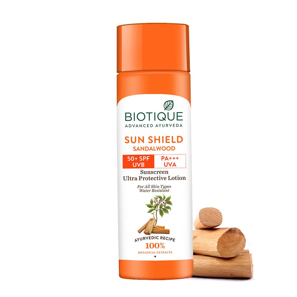 Biotique front tube view showing branding and SPF 50+ protection