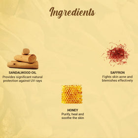Biotique sandalwood and sunflower extract closeup highlighting soothing benefits