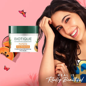 Biotique close-up of scrub texture highlighting gentle granules
