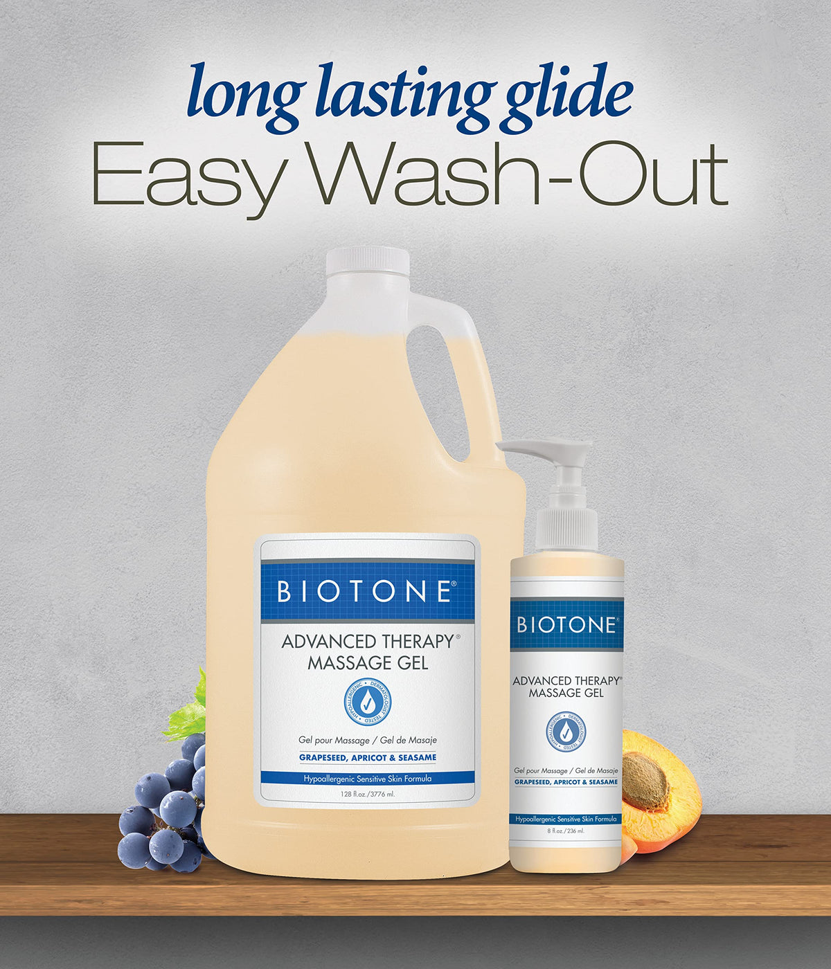 BIOTONE gel in hand application showing easy spread and non-greasy finish benefit