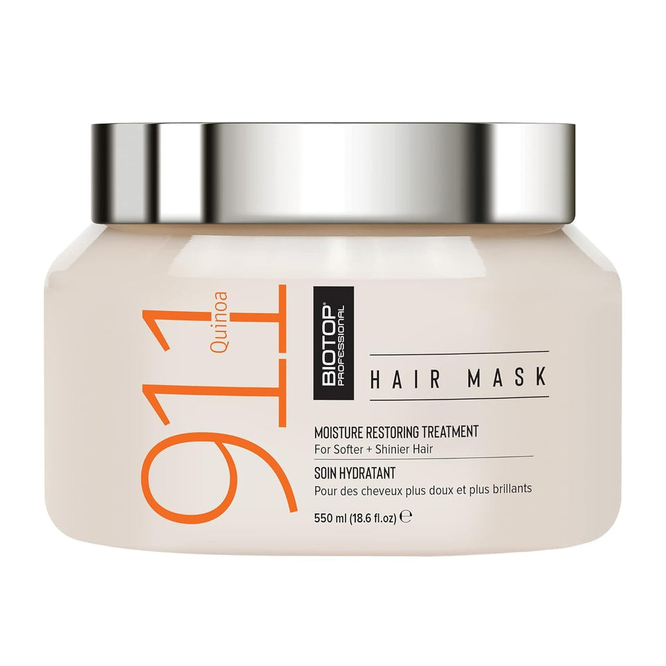 Biotop Professional front packaging showing 911 Quinoa mask benefits and size