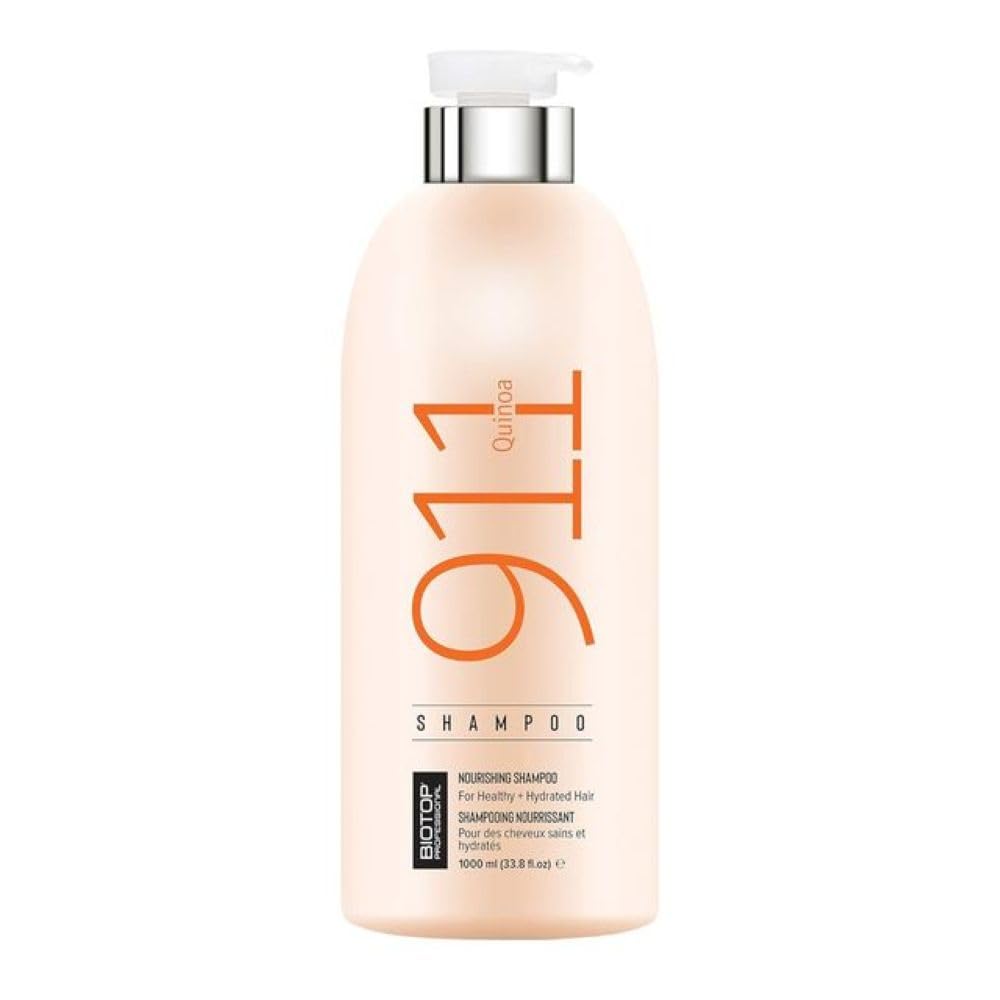 Biotop Professional bottle front view showing quinoa shampoo and benefit for stronger hair