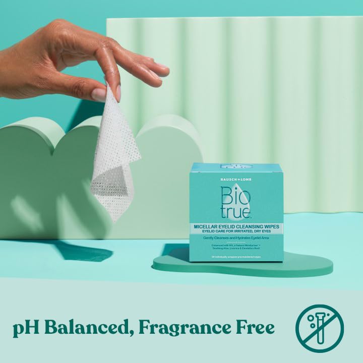 Biotrue pack beside a hand to show scale and travel-friendly convenience
