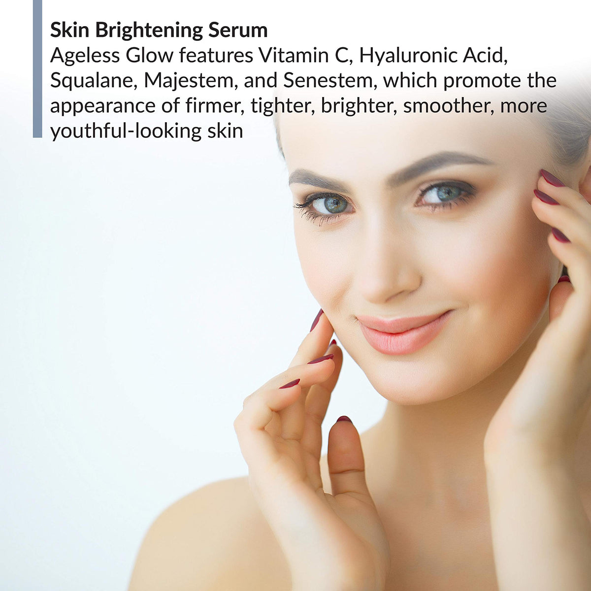 Bathroom shelf lifestyle showing BioTrust serum in daily skincare routine setting