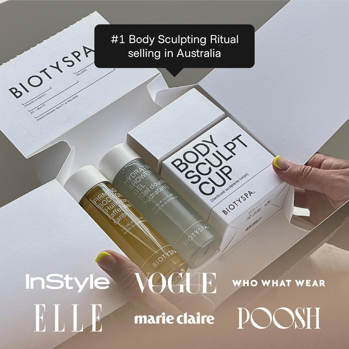 biotyspa firming body oil pouring to show texture and nourishment