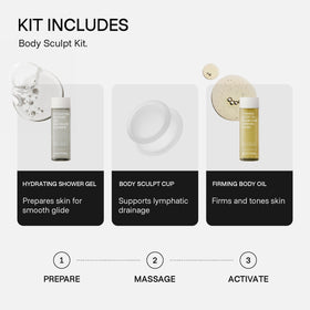 biotyspa kit on shower shelf showing shower-safe recycled bottles