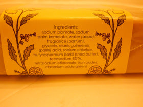 Bisous De Provence creating creamy lather in hand to show effusive foam and easy rinsing