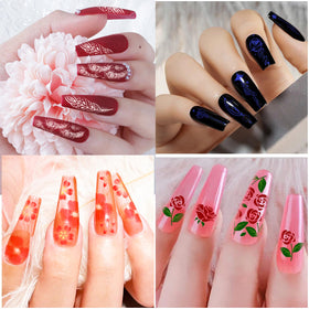 Biutee finished holiday nail designs featuring Christmas and star motifs for festive looks