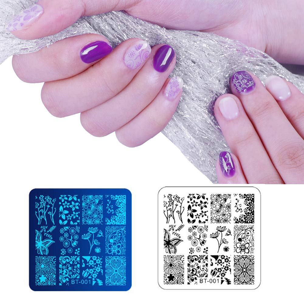 Biutee plate spread showing pattern variety for versatile nail looks