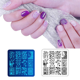 Biutee plate spread showing pattern variety for versatile nail looks