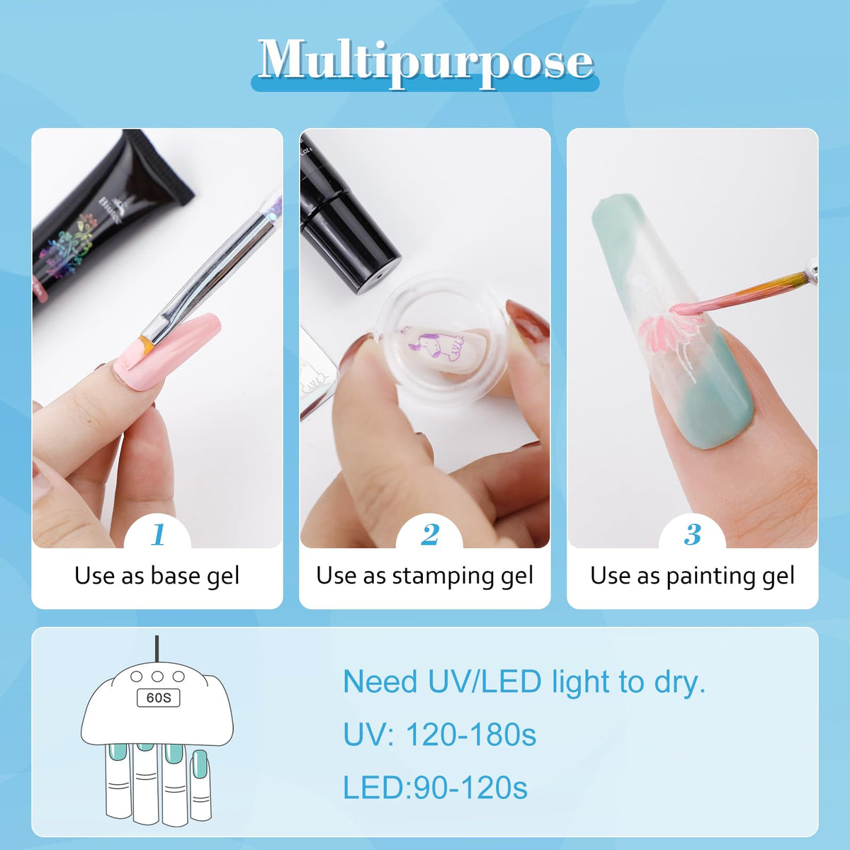 Biutee manicure lifestyle scene showcasing stamped nail design