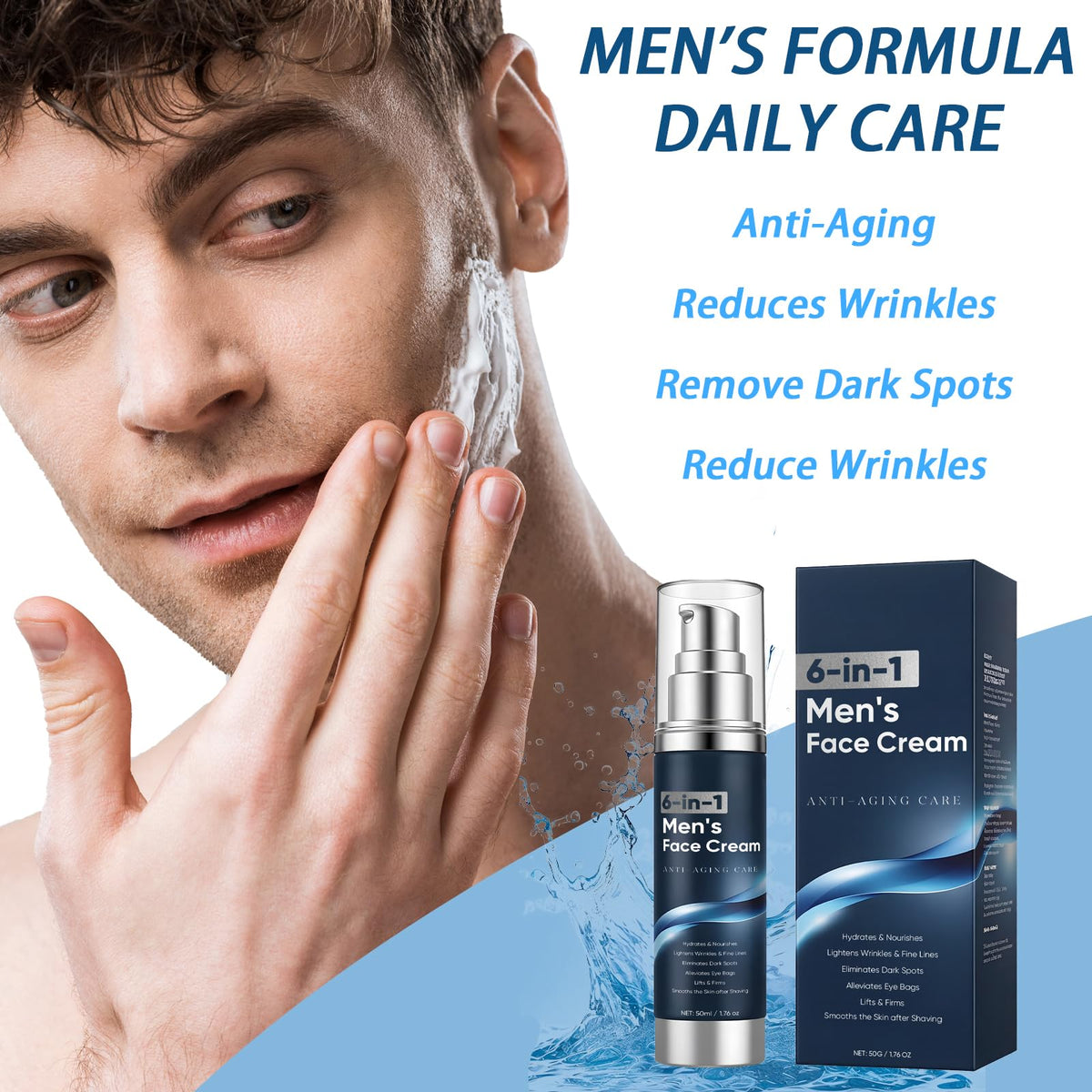 BIWQTY application under-eye demonstration showing reduced puffiness effect