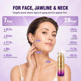 BIYSBER product applied to face and neck demonstrating coverage and ease of use