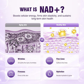 BIYSBER close-up of label highlighting NAD+ and retinol ingredients for transparency