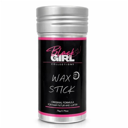 Black Girl Collections front packaging showing sleek wax stick for quick styling