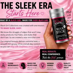 Black Girl Collections twist-up stick detail illustrating easy, mess-free application