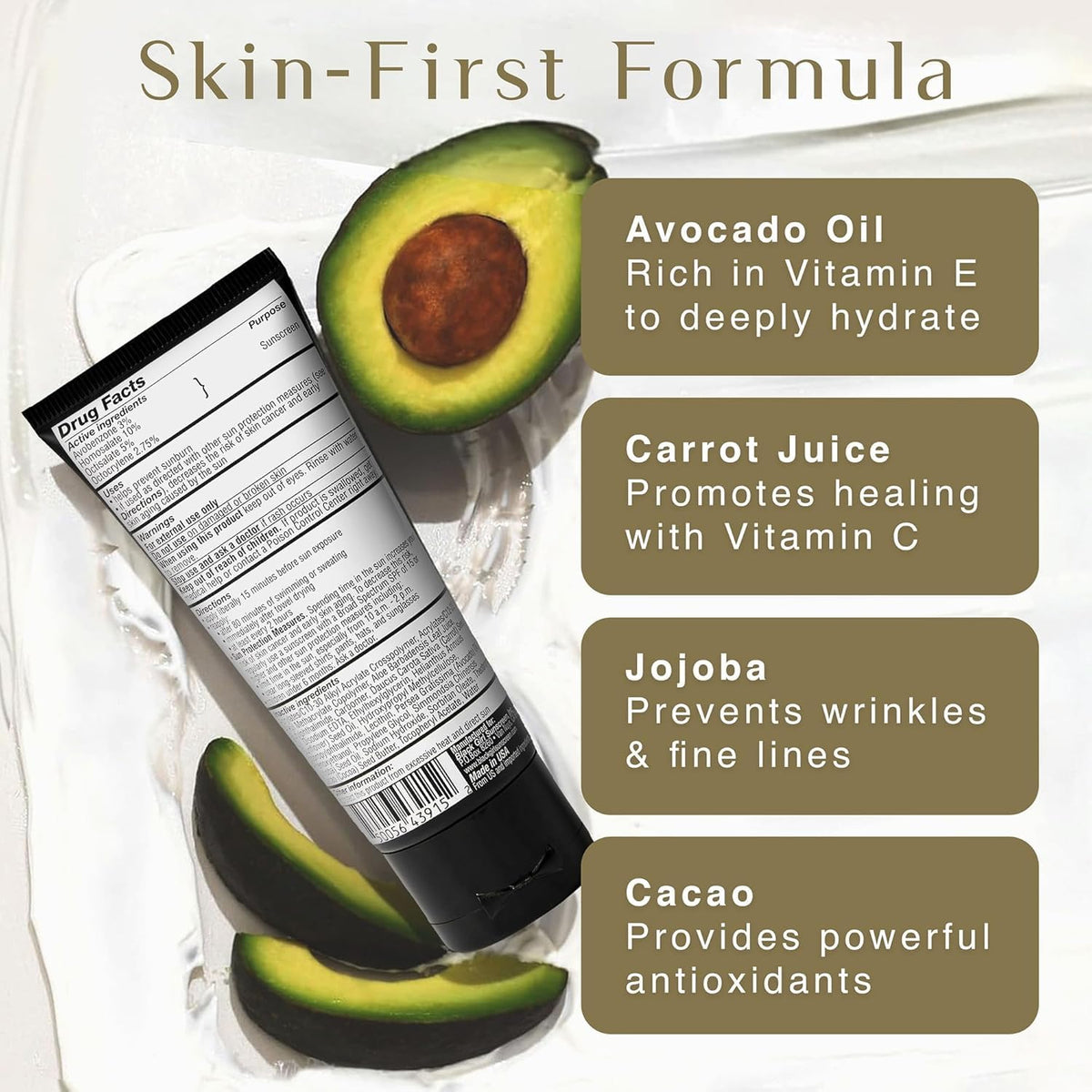 Black Girl Sunscreen label close-up showing ingredient transparency and safety
