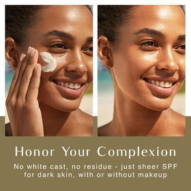 Black Girl Sunscreen creamy lotion texture highlighting moisturizing benefit