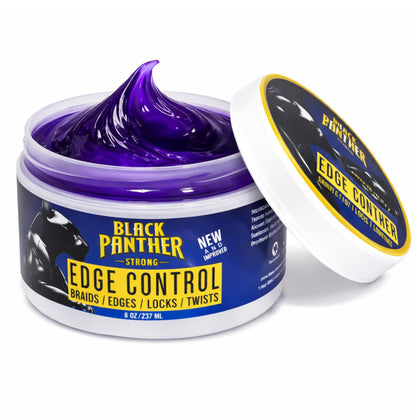 Black Panther Strong front jar showing product branding and size benefit