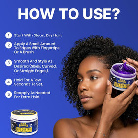 Black Panther Strong used on braided hairstyle showing long-lasting neatness