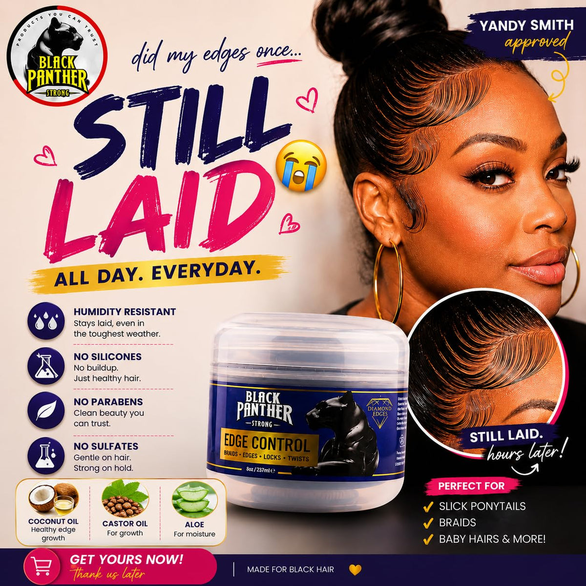Black Panther Strong texture close-up highlighting smooth, non-flaky finish