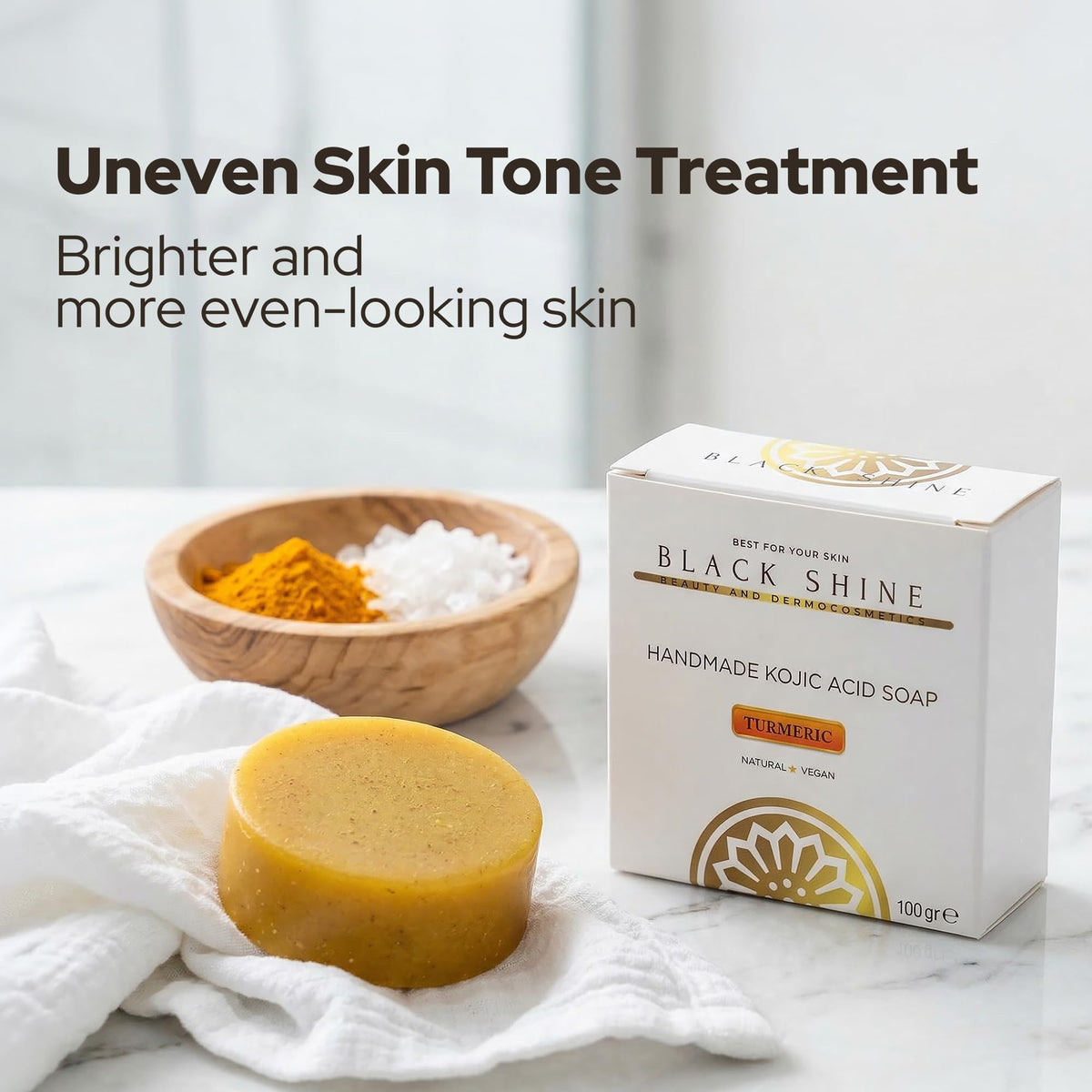 Black Shine BS foamy lather on hand demonstrating gentle cleansing benefit