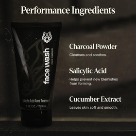 Black Wolf man washing face in bathroom demonstrating cleansing benefit