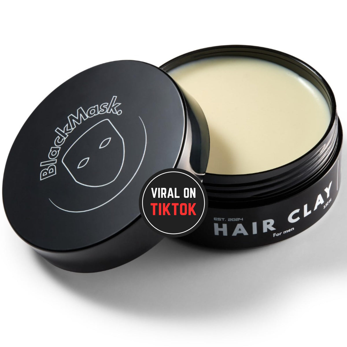 BlackMask front jar showing label and size for clear product identification and trust