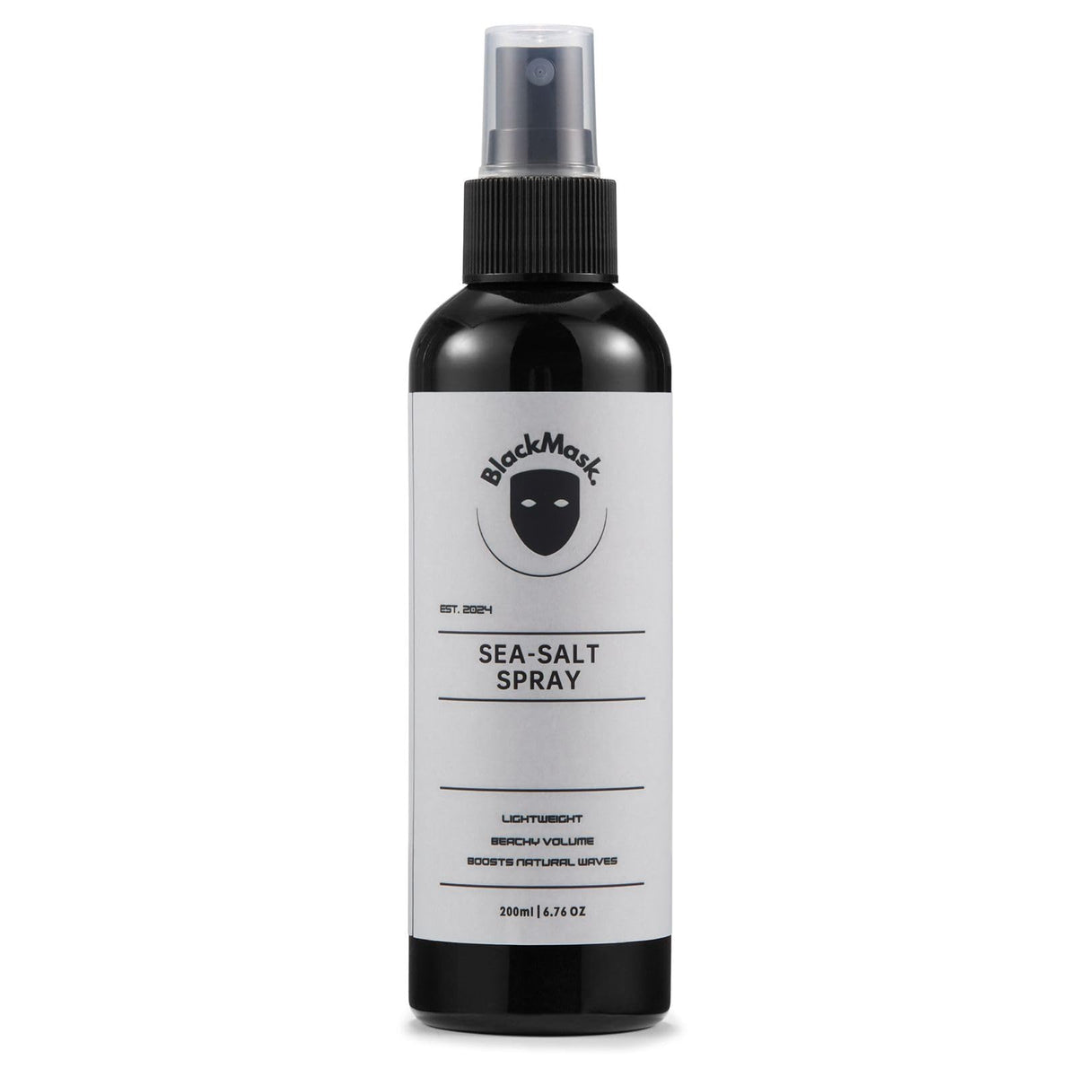 BlackMask front bottle showing label and sleek matte design for easy styling