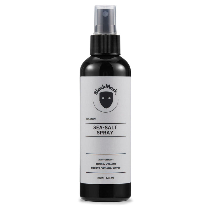 BlackMask front bottle showing label and sleek matte design for easy styling