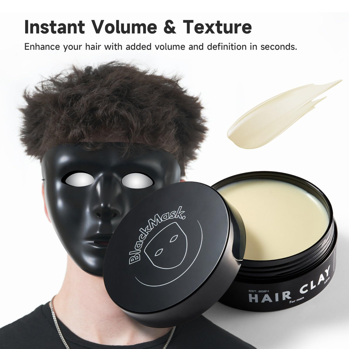 BlackMask styled crewcut lifestyle shot showing natural matte finish and confidence