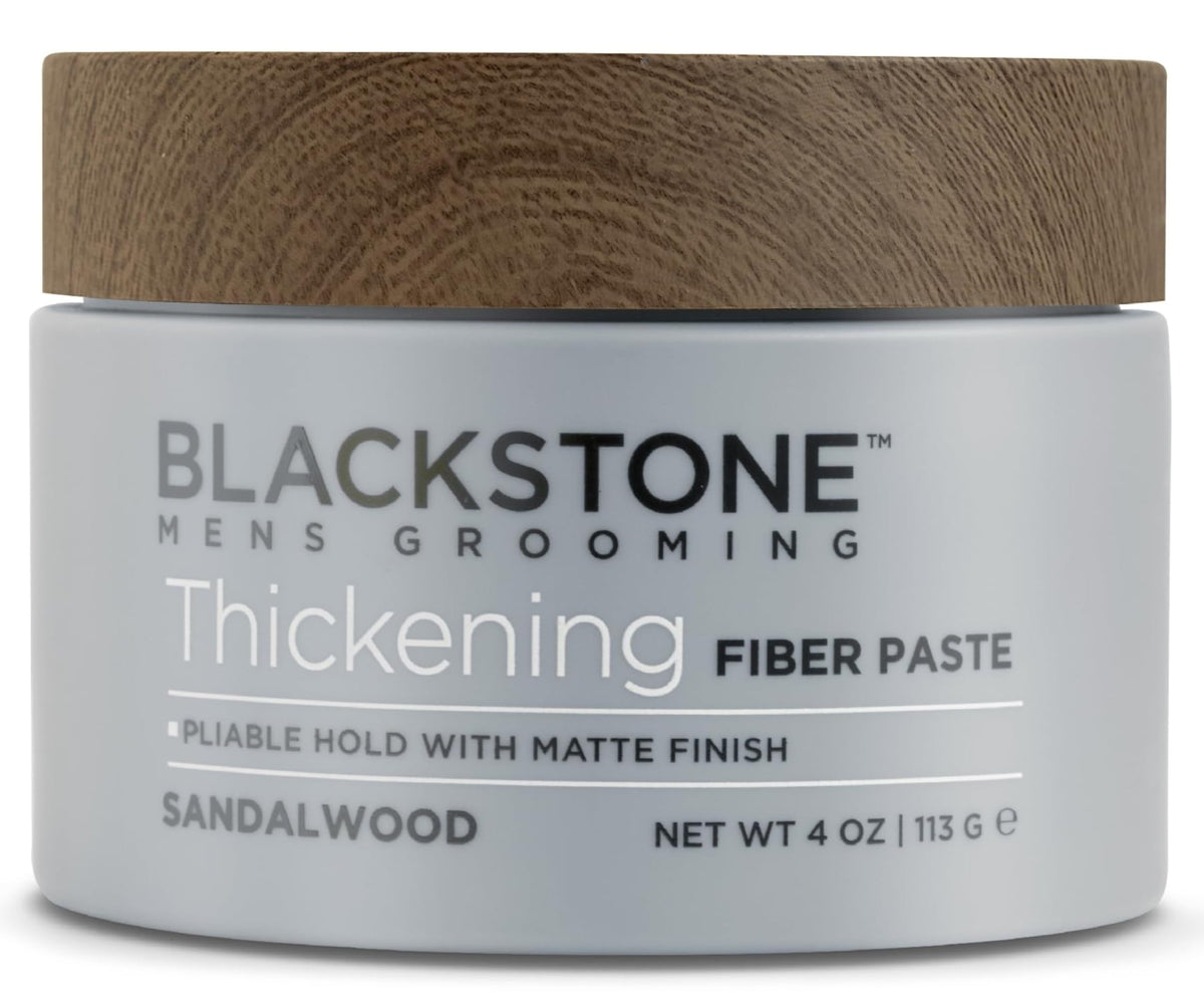 Blackstone front jar showing sandalwood scent and packaging for easy selection