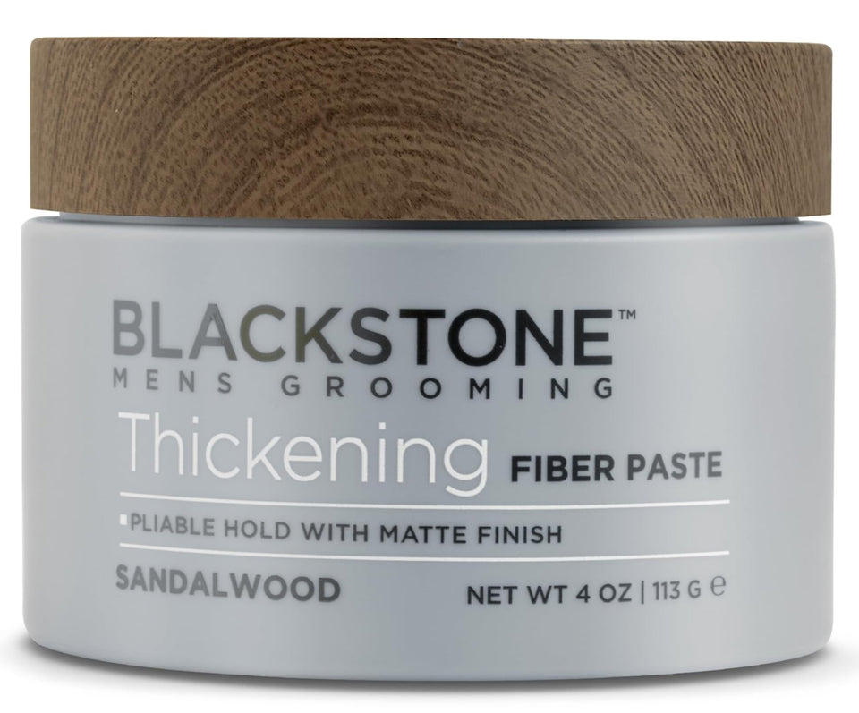 Blackstone front jar showing sandalwood scent and packaging for easy selection