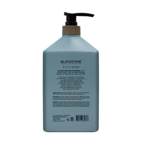 Blackstone label closeup highlights coconut oil aloe caffeine benefits
