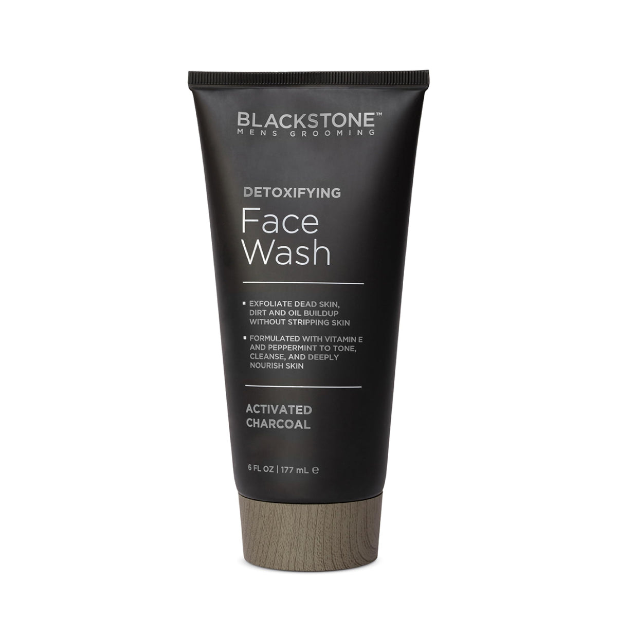 Blackstone on bathroom counter in routine setting highlighting refreshing peppermint clean feeling