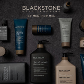 Blackstone pomade label detail with ingredients information for informed choices