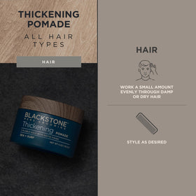 Blackstone pomade styled hair side profile showing matte finish and natural texture