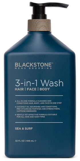 Blackstone Sea & Surf front packaging shows 32 fl oz and benefits