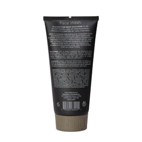 Blackstone texture close-up of charcoal gel showing exfoliating particles and rich lather benefits
