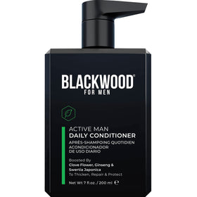 Blackwood For Men front packaging showing 7 oz bottle and branding benefit