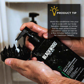 Blackwood For Men lifestyle bathroom scene showing daily routine benefit