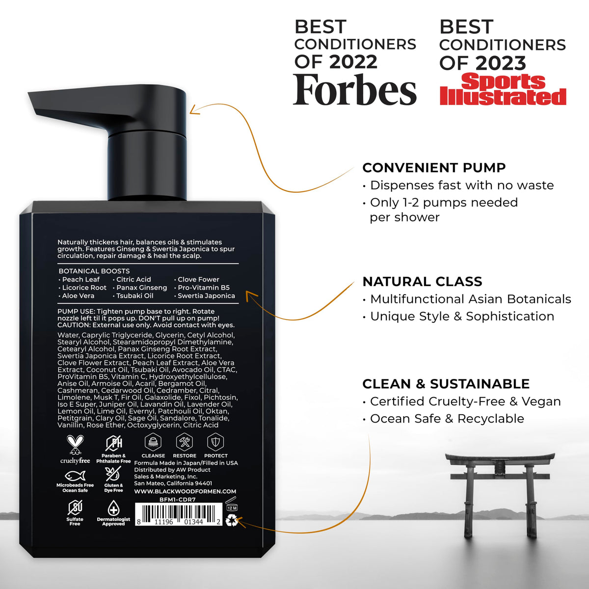 Blackwood For Men conditioner texture close-up showing creamy consistency benefit
