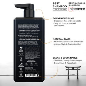 Blackwood For Men Hydroblast creamy shampoo texture closeup highlighting moisturizing formula