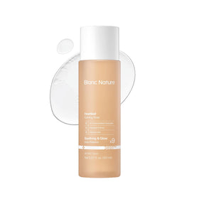BLANC NATURE front packaging showing calming toner and clear benefit