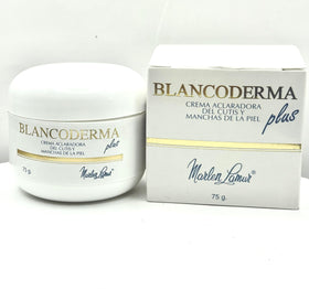 Generic Blancoderma Plus front jar showing product and size, clear product identity and benefit