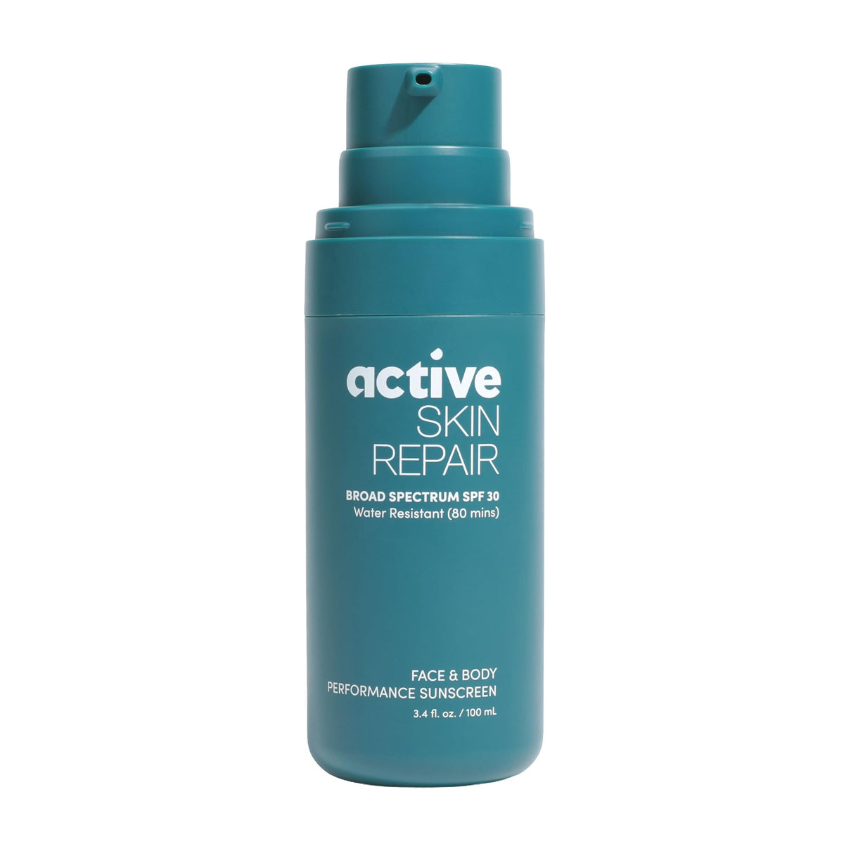 BLDG ACTIVE front bottle view showing compact travel-friendly SPF 30