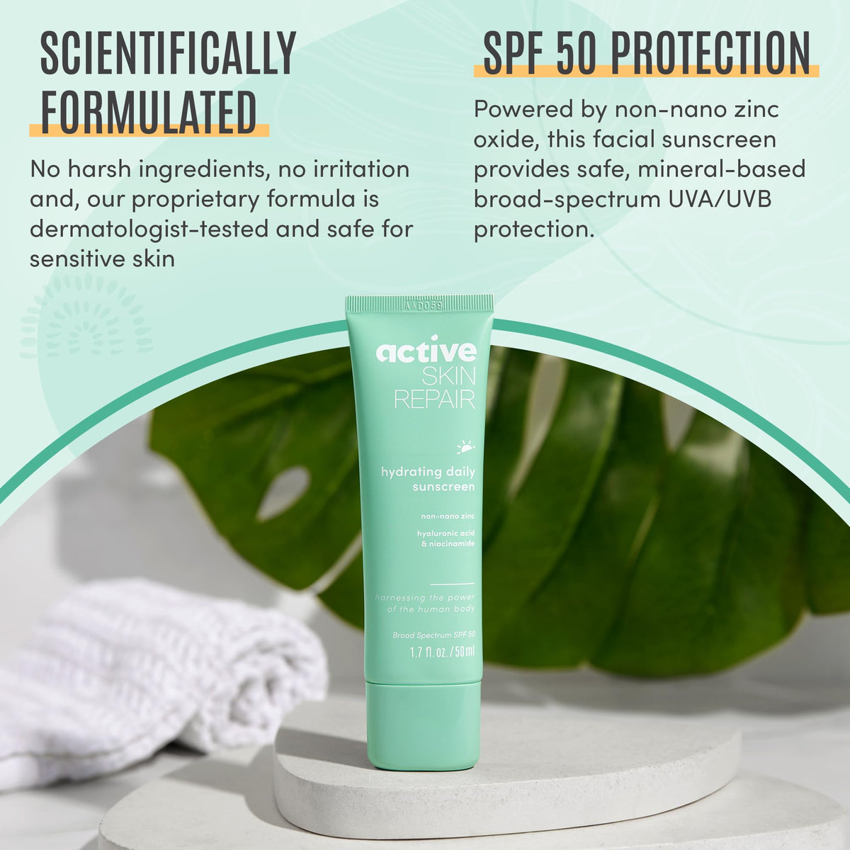 BLDG ACTIVE product label highlighting non-nano zinc and EWG certification