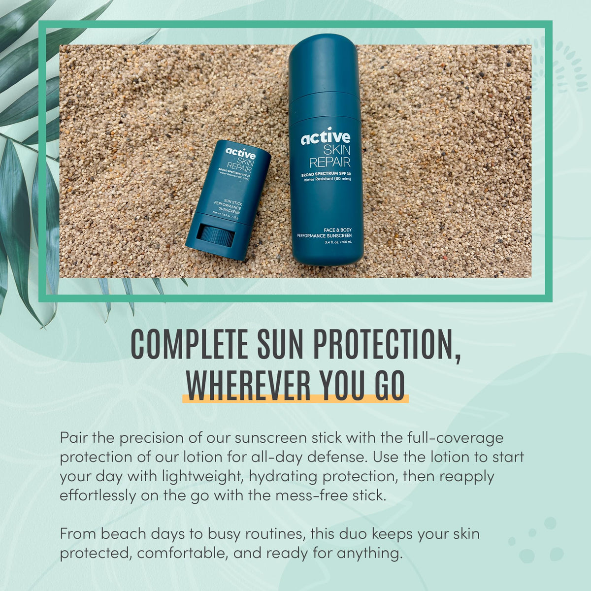 BLDG ACTIVE athlete applying sunscreen before running or watersport